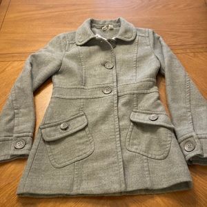 Gray wool blend 3 button fully lined coat size medium